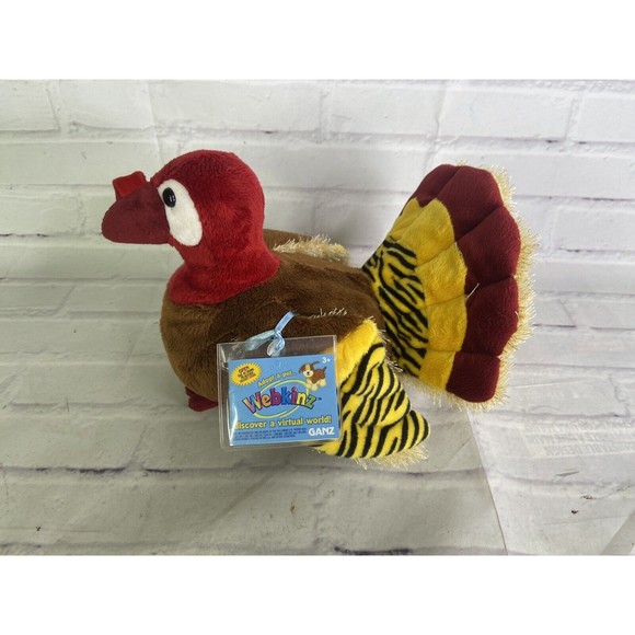 Ganz Webkinz Gobbler Turkey Plush Stuffed Toy Brand New Sealed Unused Code Tag - Picture 4 of 10